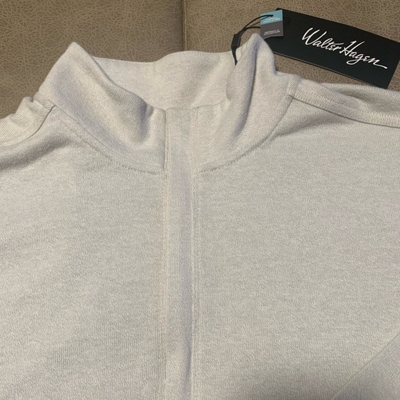 Walter Hagen Mens P11 Midweight 1/4 Zip Light Khaki Heather Golf NWT Size Small - Picture 5 of 9